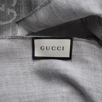 Gucci Wool Silk GG Monogram GGNat Scarf Lead 4 of 7