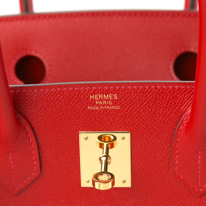 Hermes Epsom Birkin 30 Rouge Casaque 6 of 11