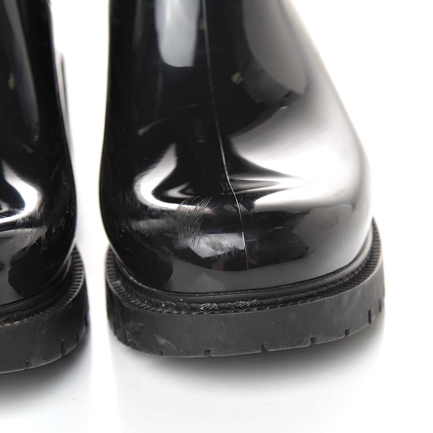 Louis Vuitton Rubber Embossed Monogram Splash Rain Boots 37 Black 12 of 13