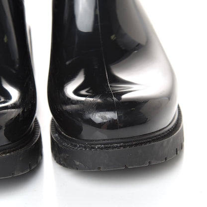 Louis Vuitton Rubber Embossed Monogram Splash Rain Boots 37 Black 12 of 13