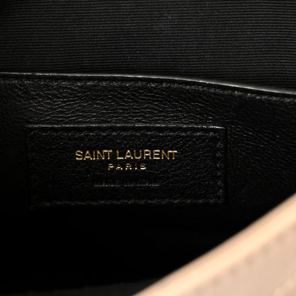 Saint Laurent Lambskin Matelasse Monogram Baby Niki Chain Satchel Dark Beige 6 of 10