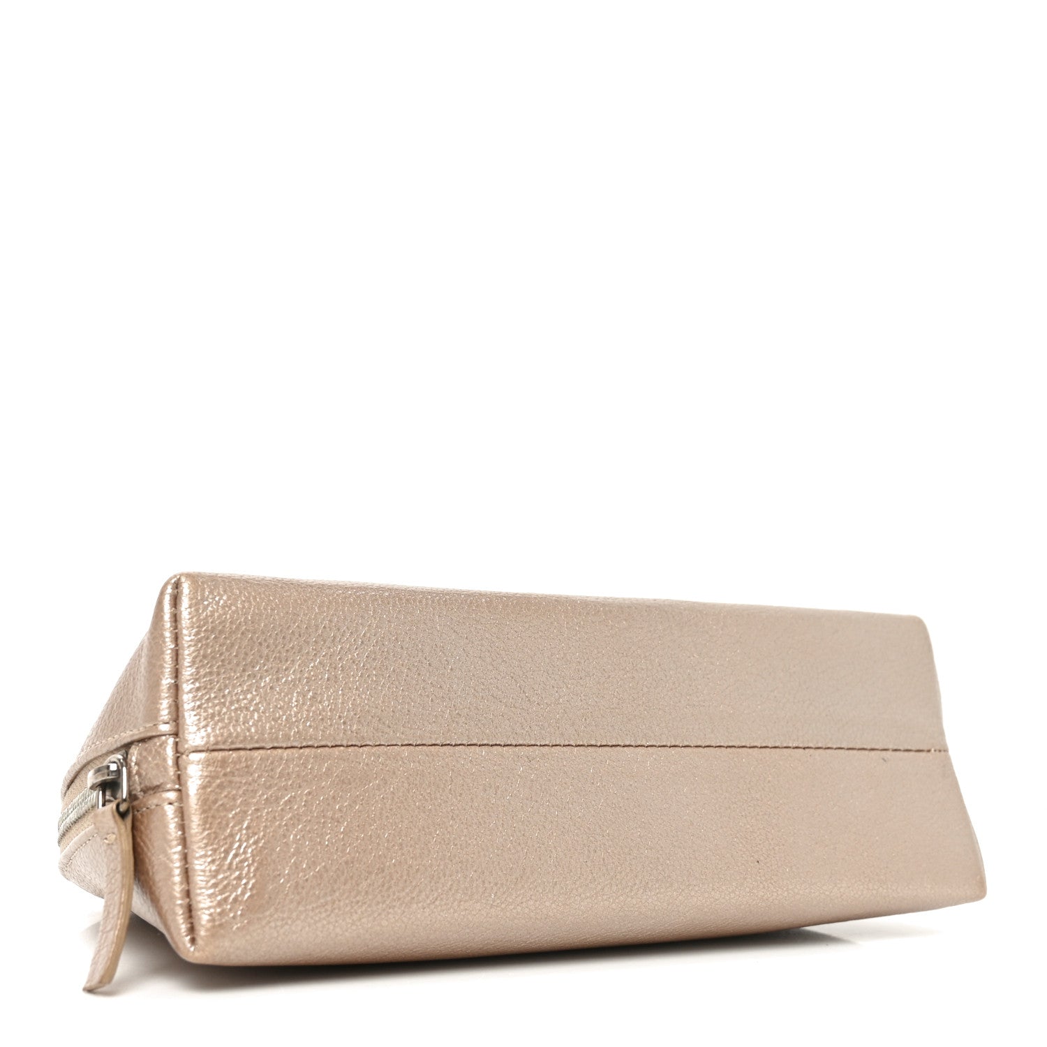 Chanel Metallic Goatskin Cosmetic Case Gold 4 of 9