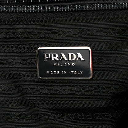 Prada Calfskin Wool Top Handle Bag Dark Grey 6 of 11