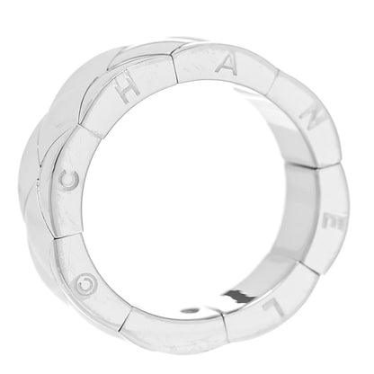 Chanel 18K White Gold Matelasse Ring 51 5.75 4 of 5