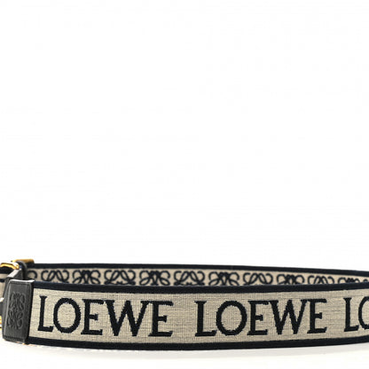 Loewe Calfskin Jacquard Anagram Strap Navy Black 4 of 7