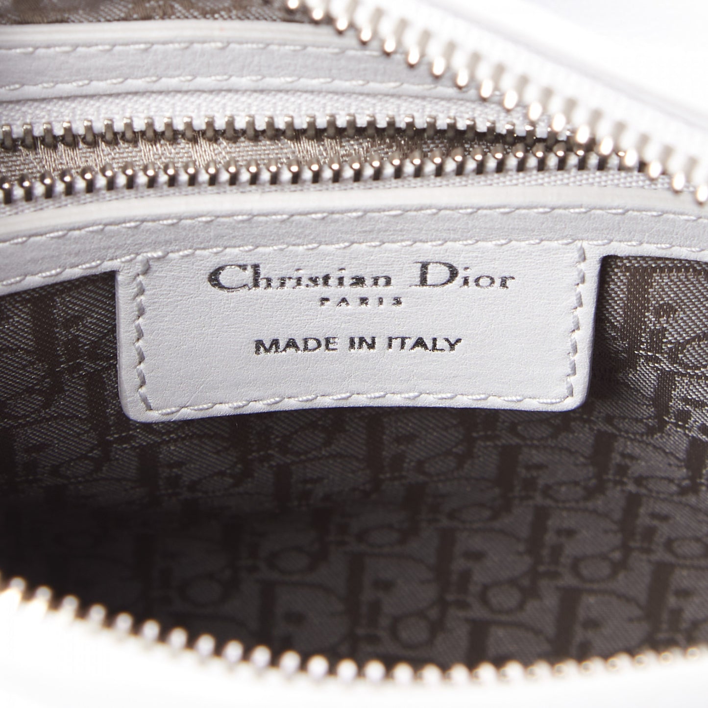 Lambskin Cannage Medium Lady Dior White