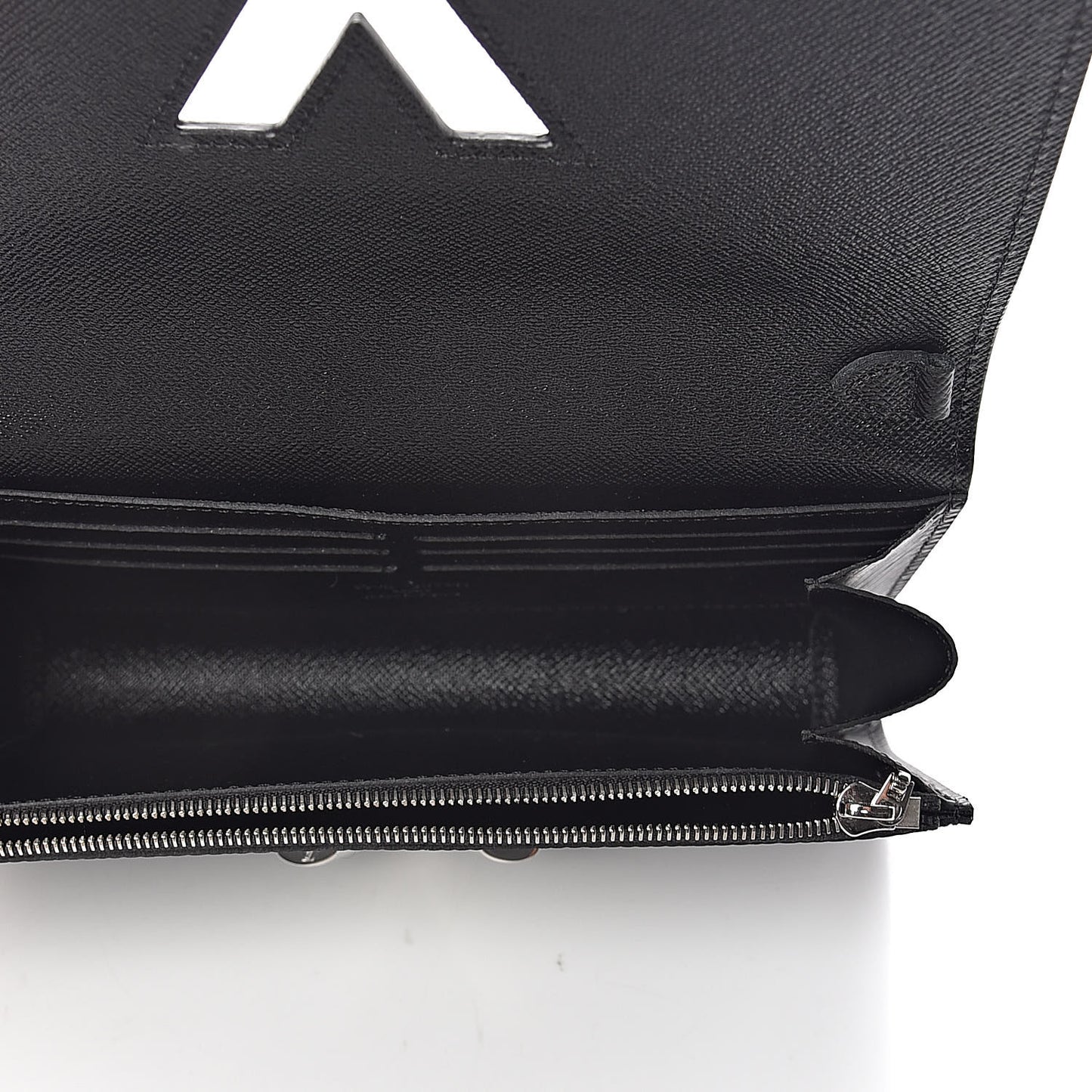 Epi LV Stories Twist Chain Wallet Black