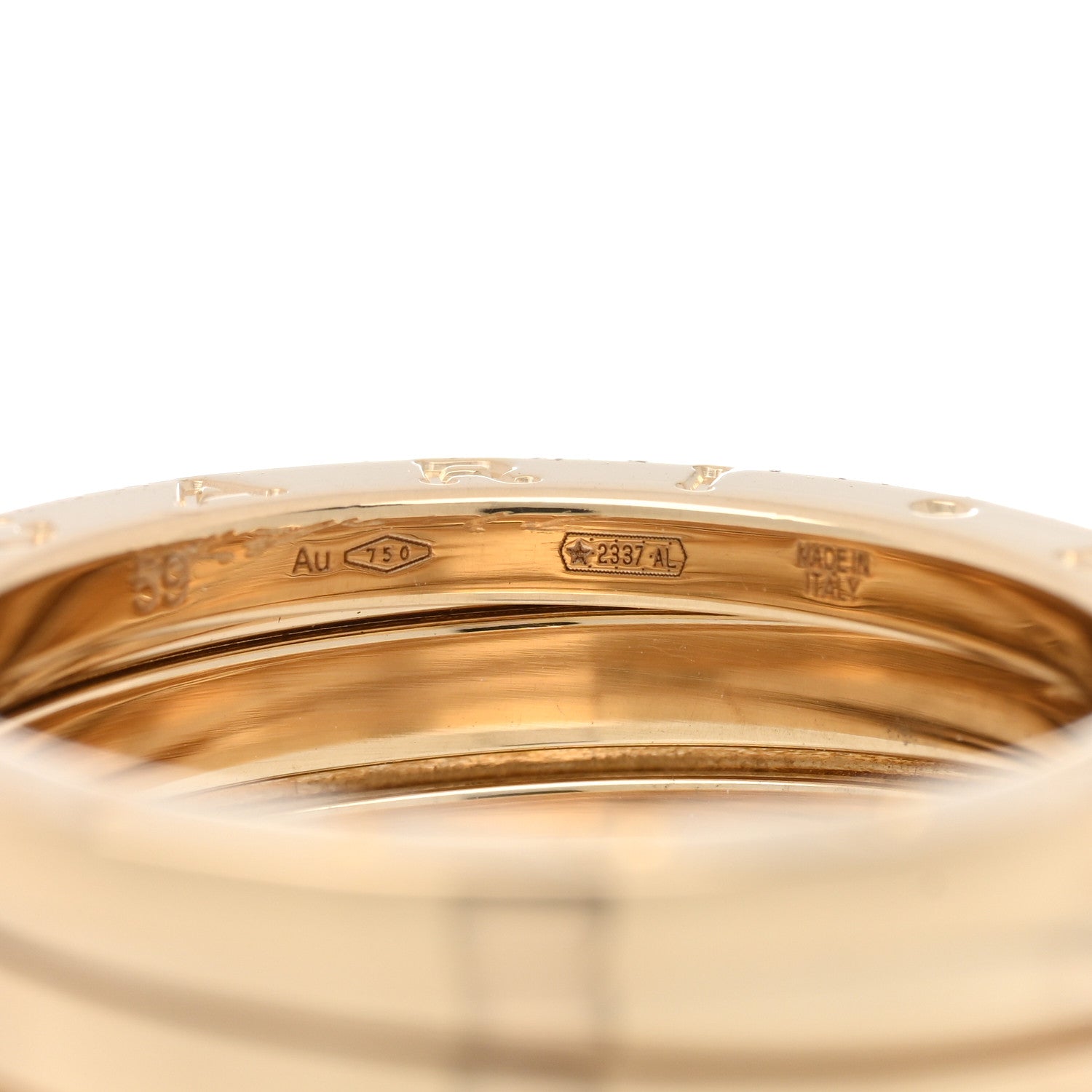 Bulgari 18K Yellow Gold B.Zero1 Four-Band Ring 59 8.75 4 of 5