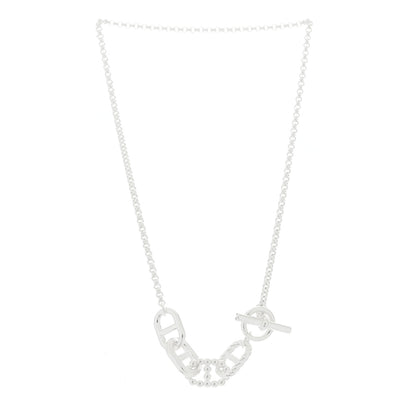 Hermes Sterling Silver PM Allea II Necklace 3 of 5