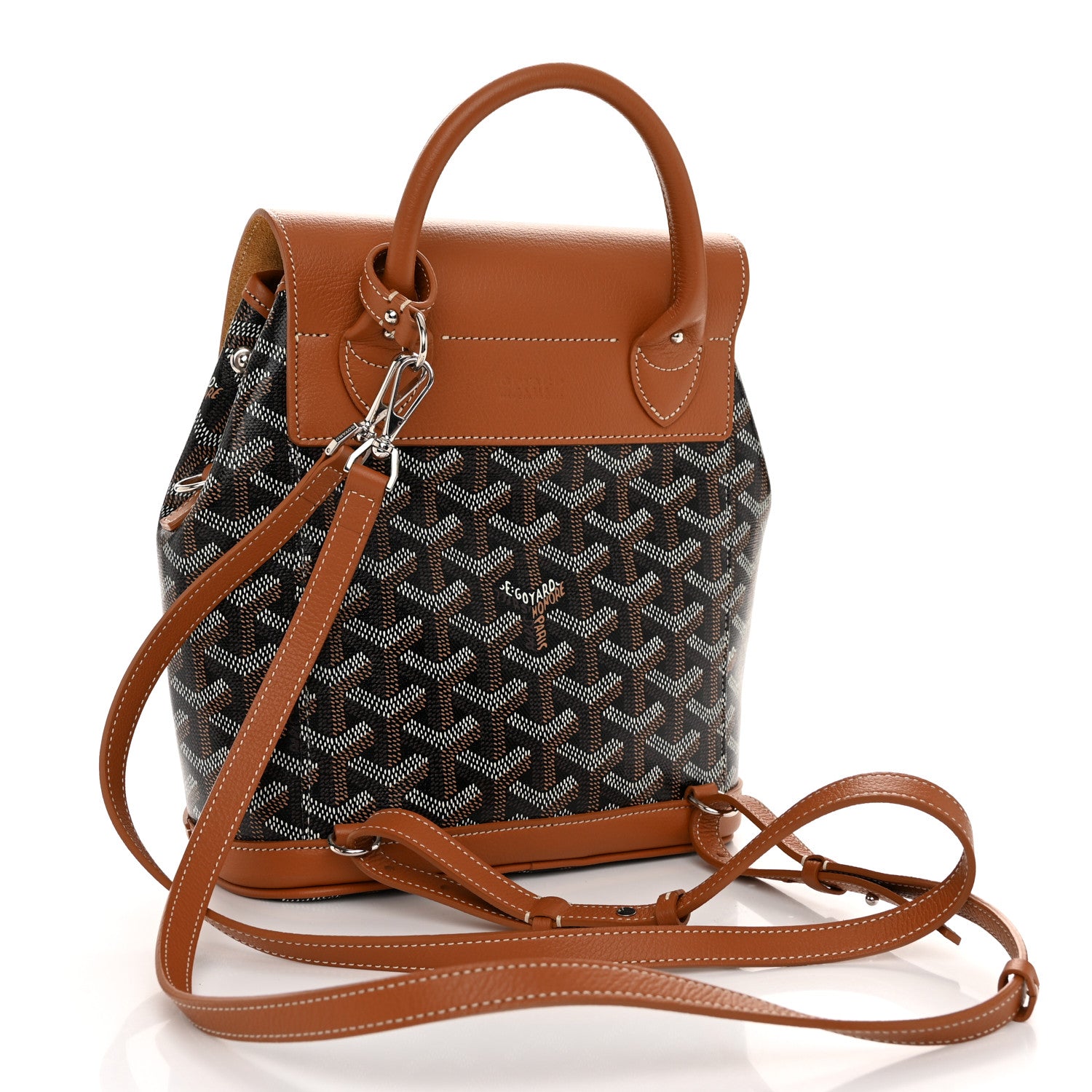 Goyard Goyardine Calfskin Mini Alpin Backpack Black Gold 3 of 9