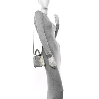 Louis Vuitton Lizard Mini Capucines Argento 2 of 10