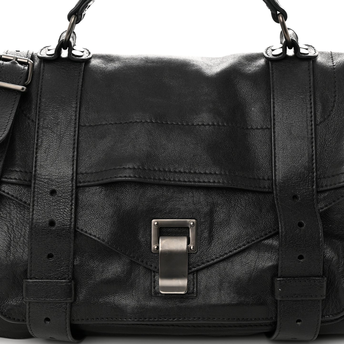 Lambskin Medium PS1 Satchel Black