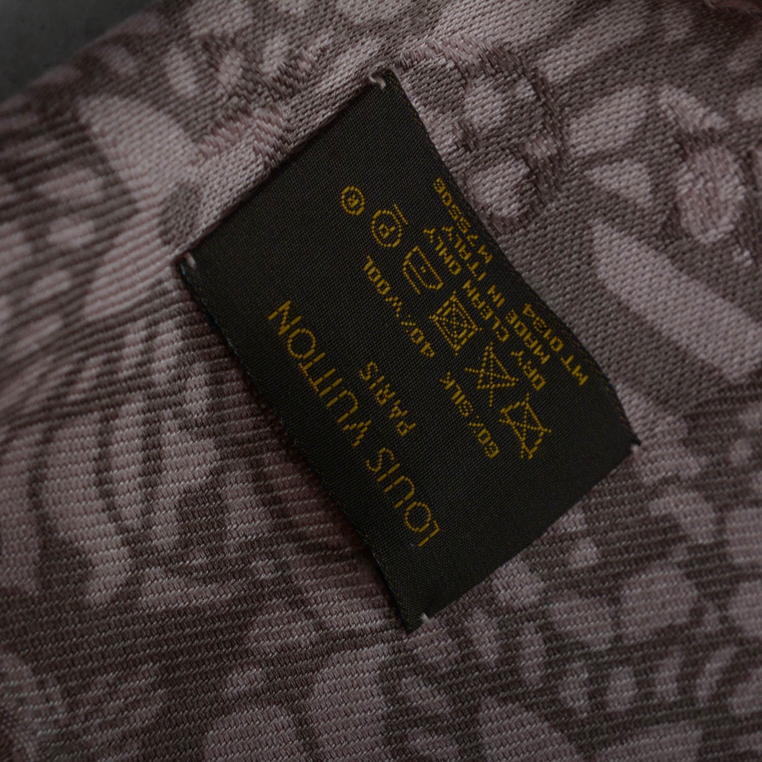 Louis Vuitton Silk Wool Monogram Dentelle Shawl Scarf Rose Poudre 4 of 6