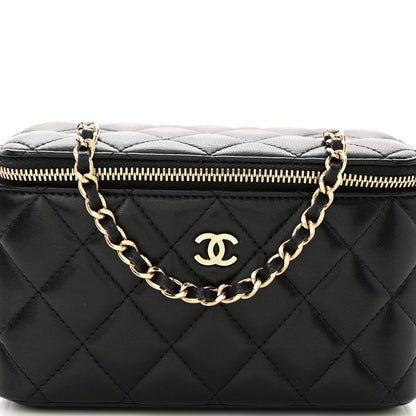 Chanel Caviar Quilted Small Vanity Case With Chain Black 8 of 13