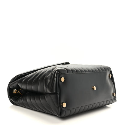 Saint Laurent Calfskin Y Quilted Monogram Large Loulou Chain Satchel Black 4 of 9
