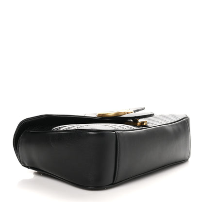 Gucci Calfskin Matelasse Small GG Marmont Shoulder Bag Black 5 of 13