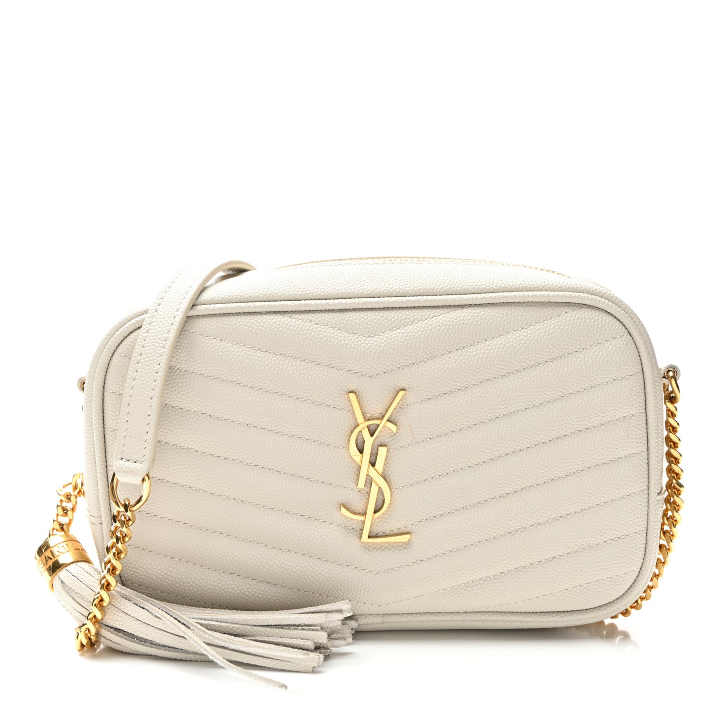 Grain De Poudre Matelasse Monogram Mini Lou Camera Bag Crema Soft