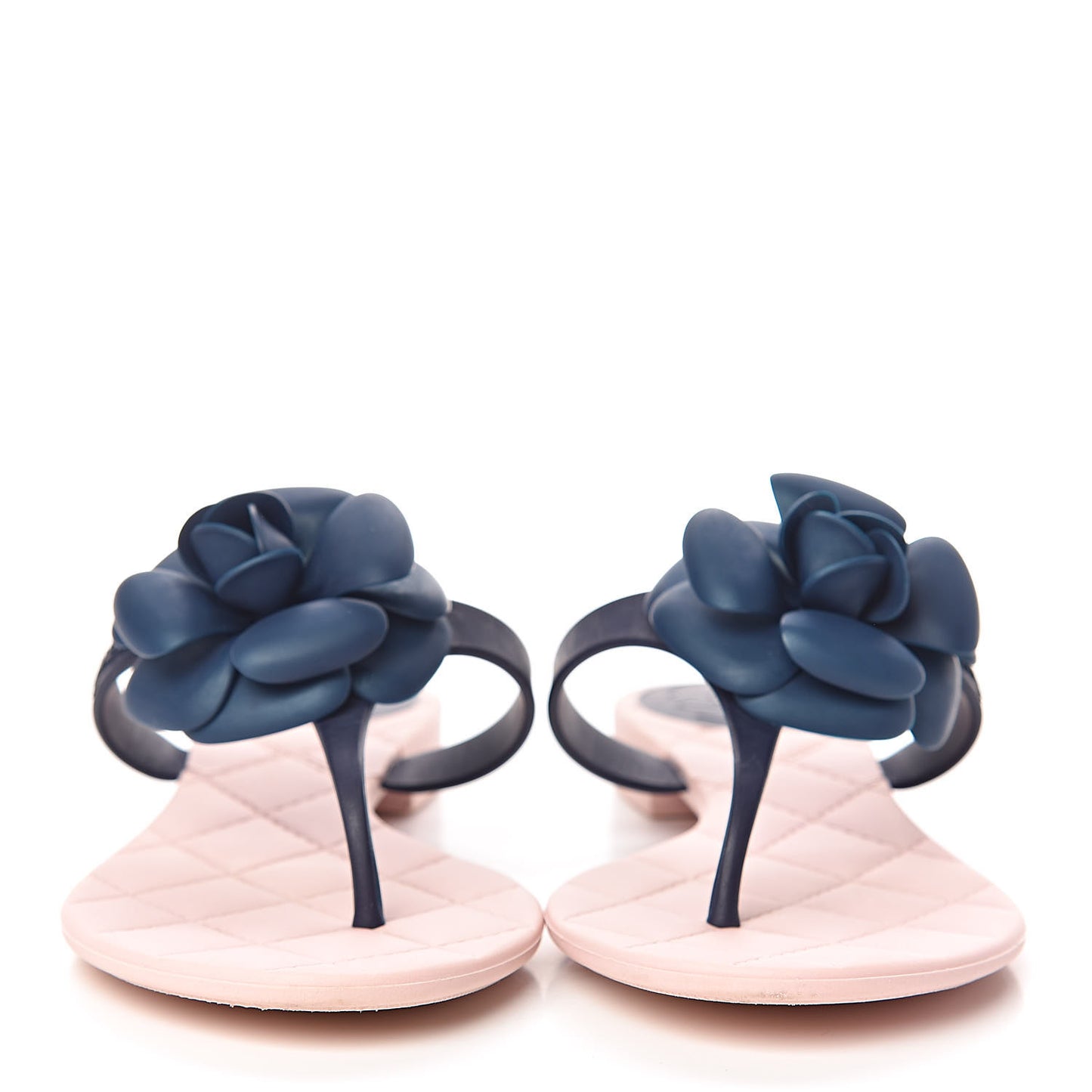 Jelly Camellia Thong Sandals 38 Navy Pink