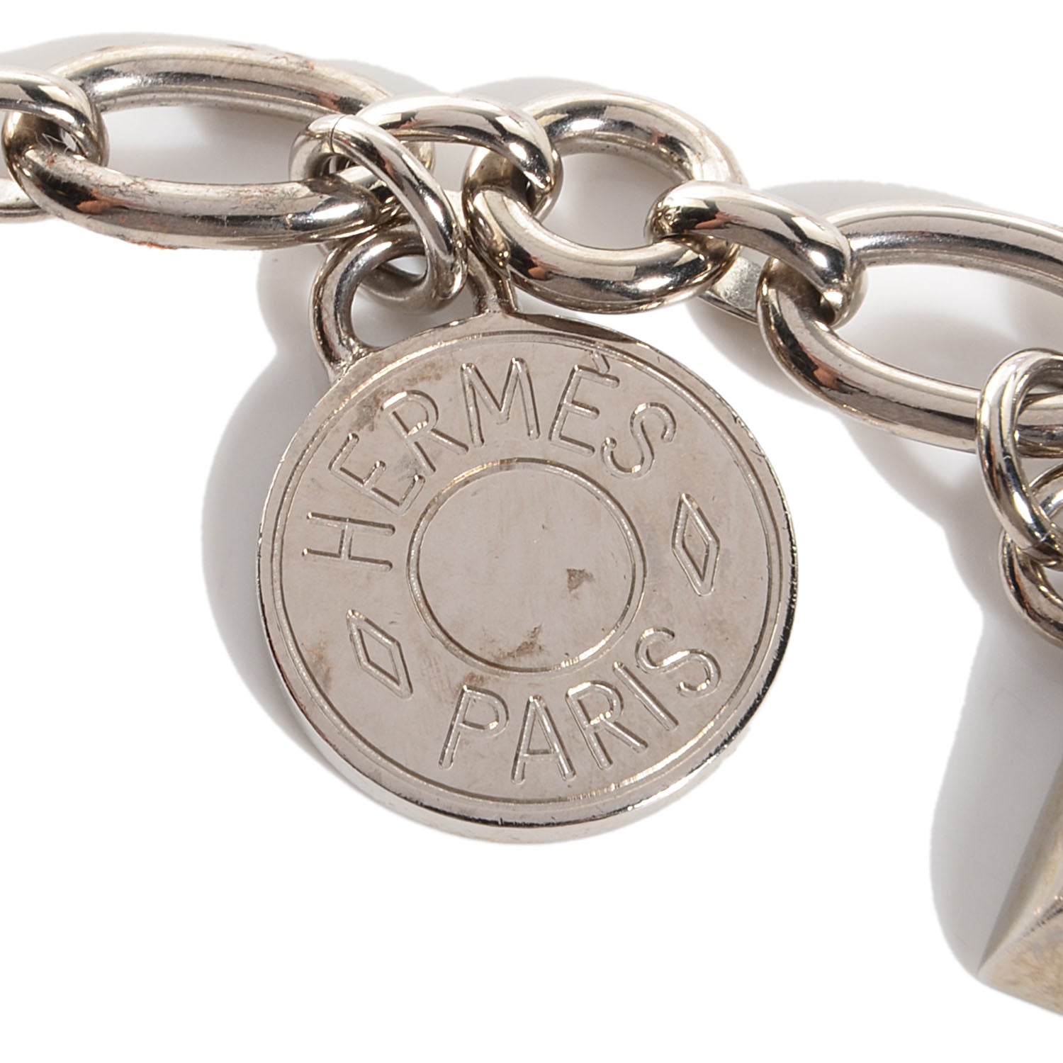 Hermes Palladium Olga Bag Charm Silver 4 of 5