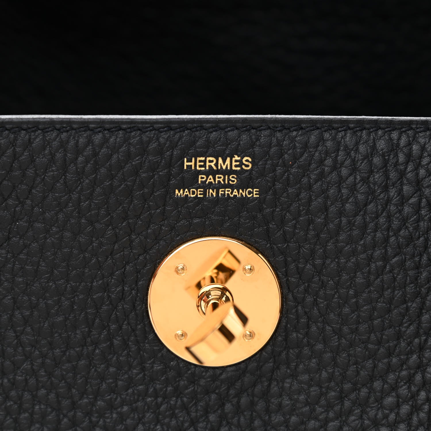 Hermes Taurillon Clemence Lindy 26 Black 6 of 11