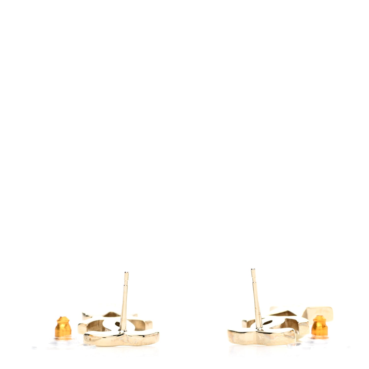 Chanel Crystal Pearl Charming Winter CC Star Heart Earrings Gold 3 of 5