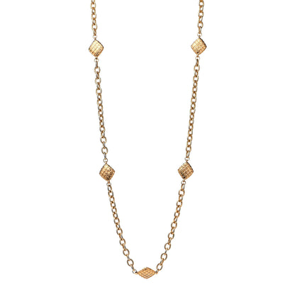Chanel Quilted Long Chain Necklace Gold 1 of 4