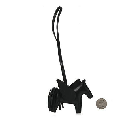 Hermes Milo Lambskin Grigri Rodeo Pegase Horse Bag Charm PM So Black 2 of 5