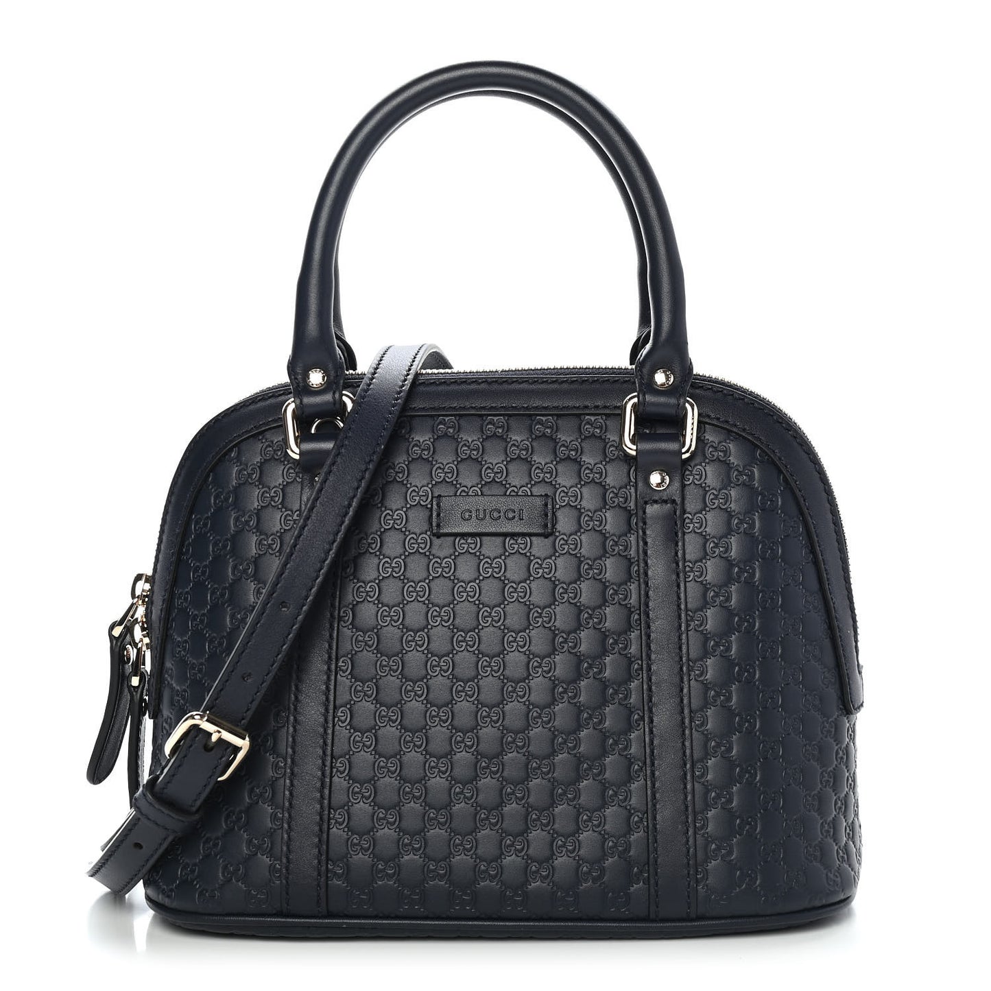 Soft Microguccissima Mini Dome Bag Blue