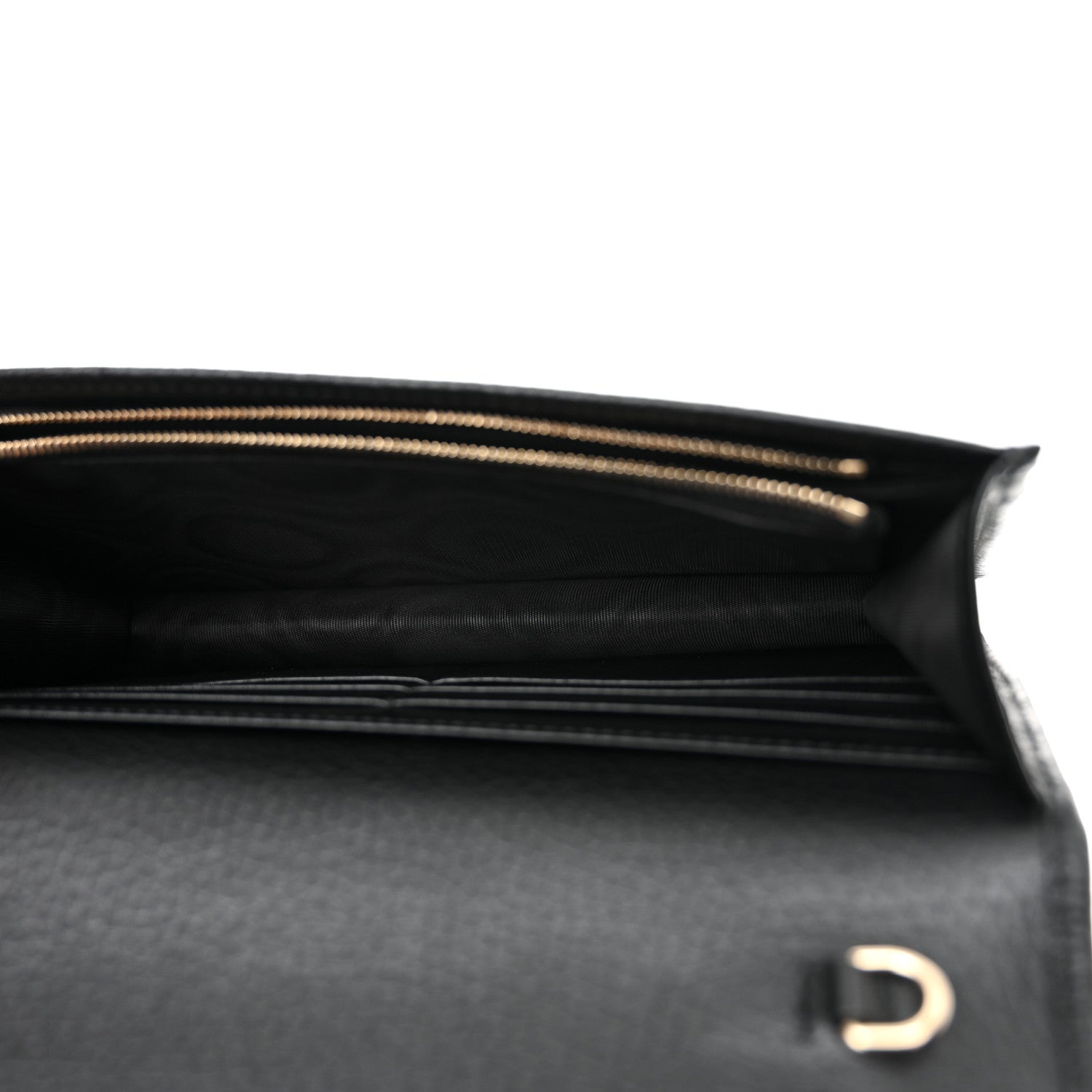 Gucci Pebbled Calfskin Soho Wallet On Chain Black 5 of 9