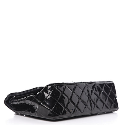 Chanel Patent Quilted Jumbo Double Flap Black 4 of 22