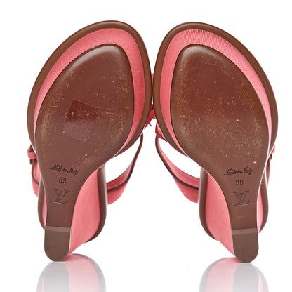Louis Vuitton Canvas Destination Wedges 39 Coraile 7 of 19