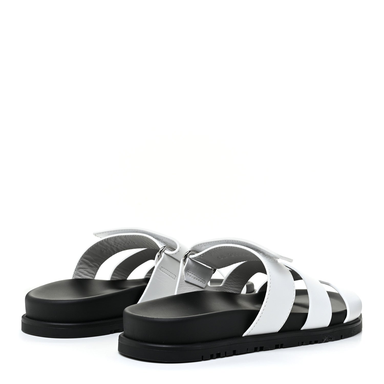 Hermes Calfskin Womens Chypre Sandals 37.5 White 4 of 13
