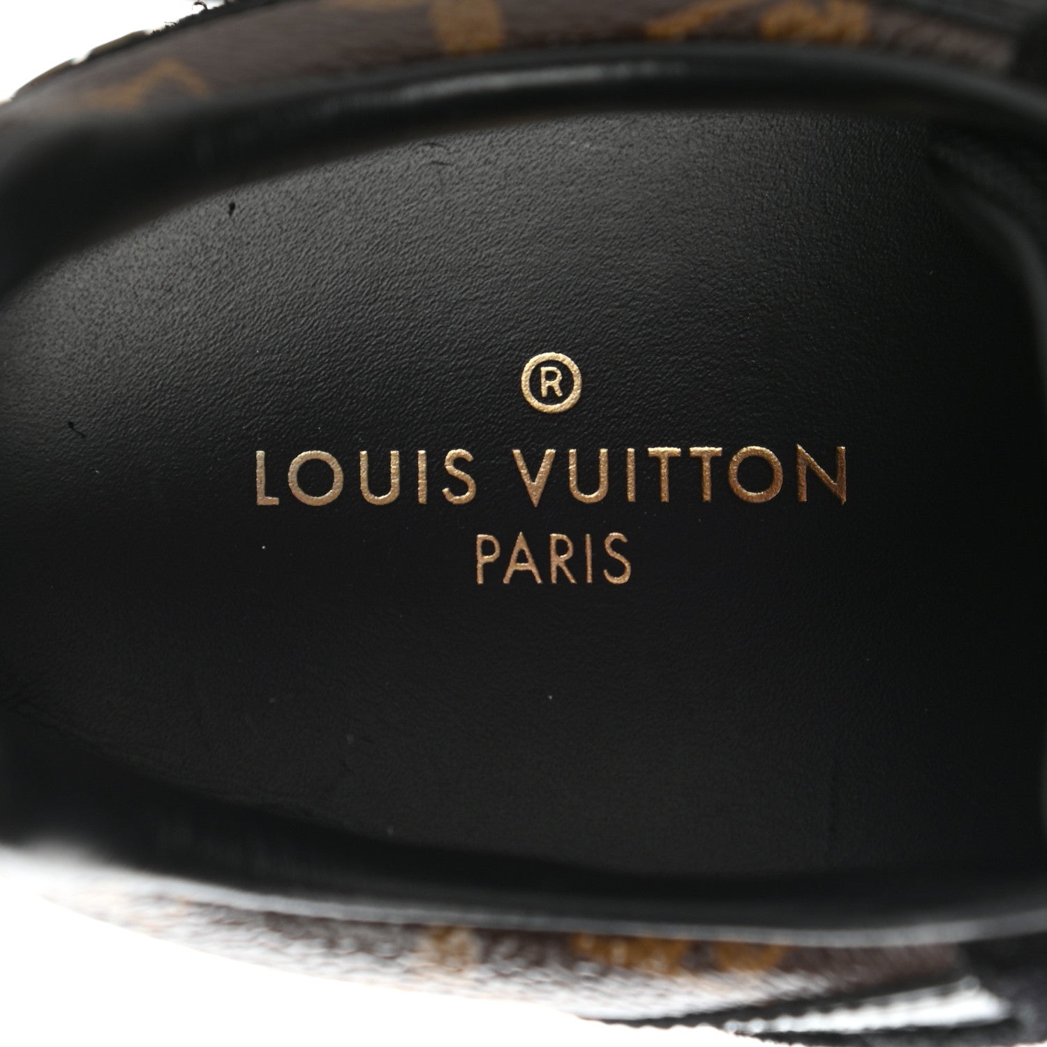 Louis Vuitton Suede Monogram Run Away Sneakers 35 Black 7 of 9