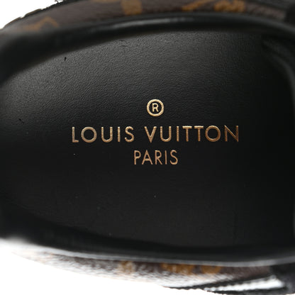 Louis Vuitton Suede Monogram Run Away Sneakers 35 Black 7 of 9