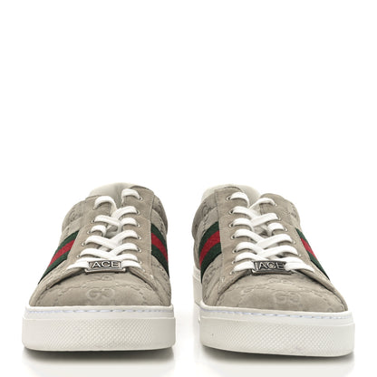 Gucci Suede Monogram Web Ace Sneakers 39 Oatmeal 3 of 8