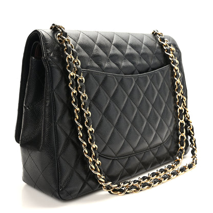Chanel Caviar Quilted Maxi Double Flap Black 3 of 9