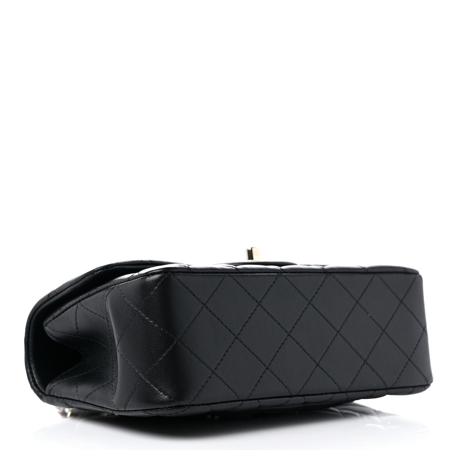 Chanel Lambskin Quilted Mini Top Handle Rectangular Flap Black 4 of 10