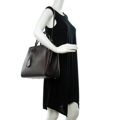 Fendi Vitello Elite Regular 2Jours Tote Caffe Noir 2 of 8