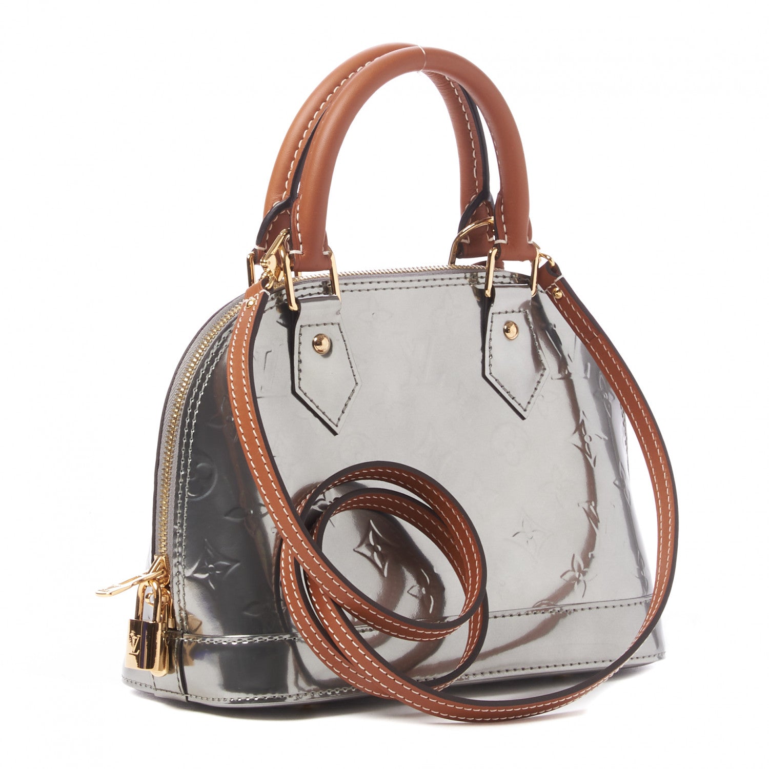 Louis Vuitton Vernis Alma BB Gris Metal 3 of 8