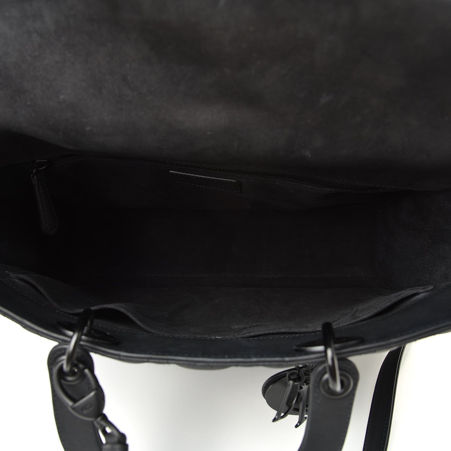 Christian Dior Ultra Matte Calfskin Cannage Large Lady Dior Black 5 of 11