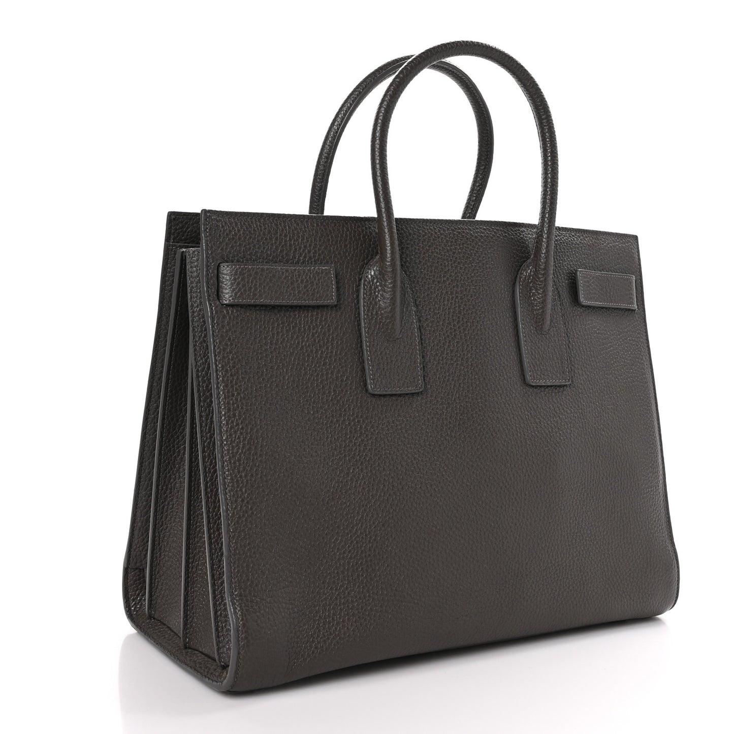 Grained Calfskin Large Sac de Jour Carryall Earth