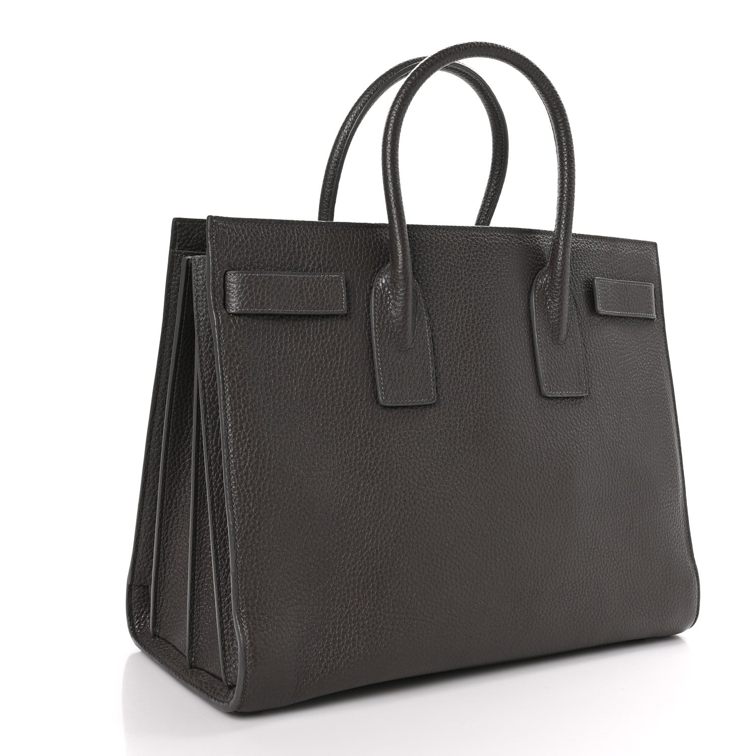 Saint Laurent Grained Calfskin Large Sac de Jour Carryall Earth 3 of 10