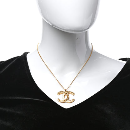 Chanel Metal CC Paris Button Necklace Gold 2 of 5