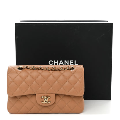 Chanel Caviar Quilted Small Double Flap Dark Beige 12 of 12