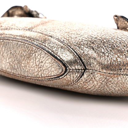 Alexander McQueen Metallic Crackled Lambskin De Manta Clutch Gold 9 of 13