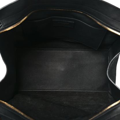 Saint Laurent Calfskin Suede Small Monogram Downtown Cabas Black 5 of 10