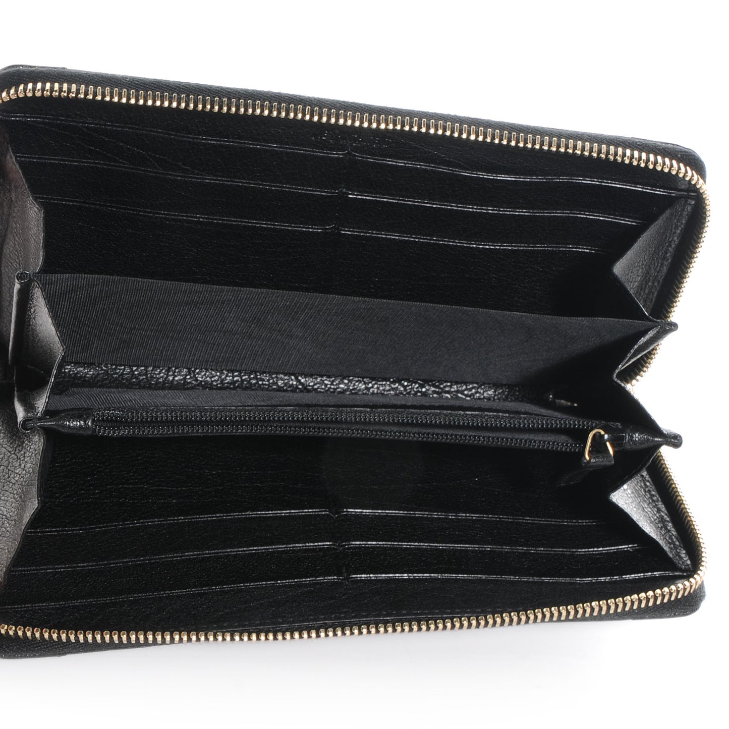 Leather Muse Zip Around Wallet Black