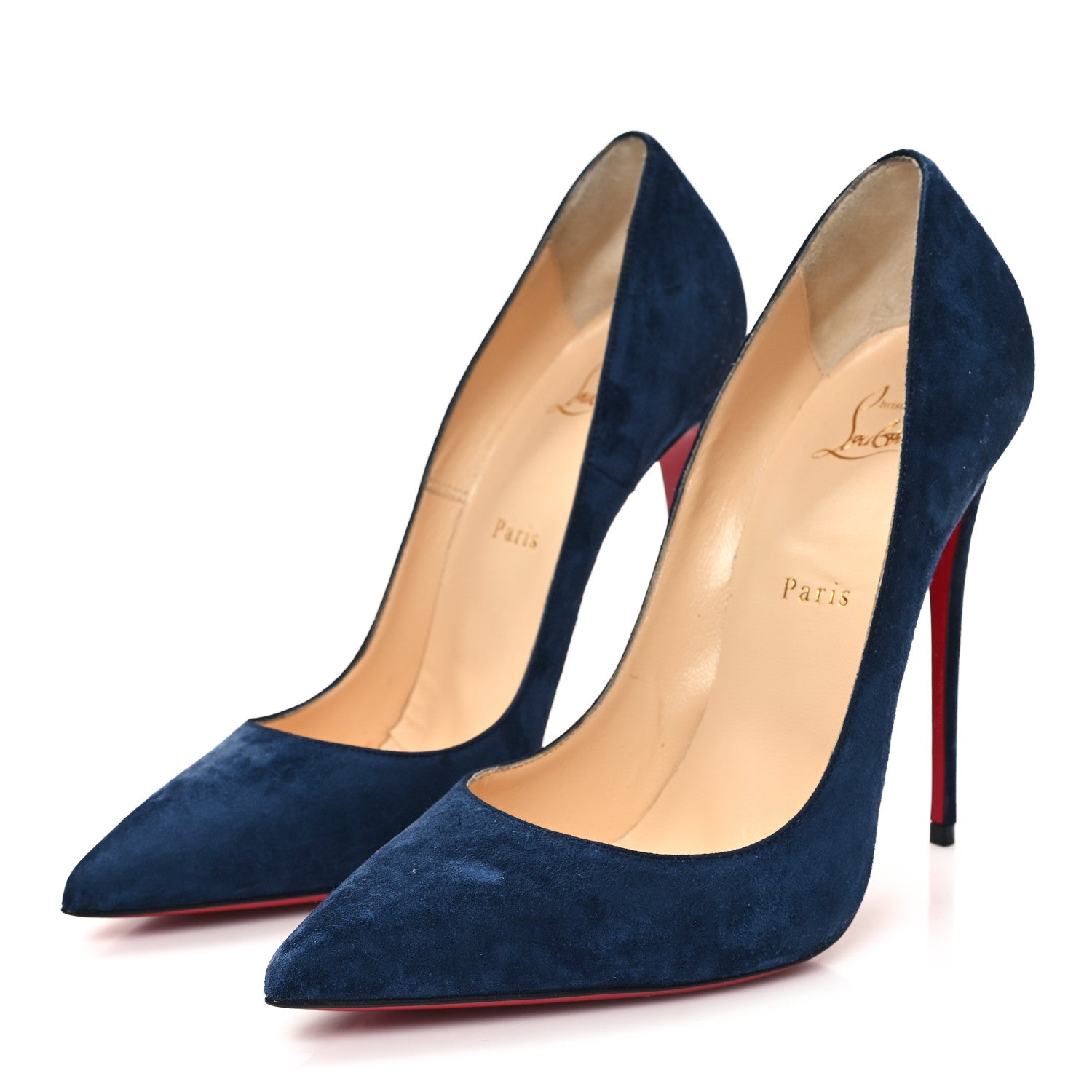 Christian Louboutin Veau Velours So Kate 120 Pumps 40.5 Navy 3 of 9