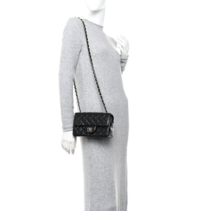 Chanel Lambskin Quilted Mini Rectangular Flap Black 2 of 11
