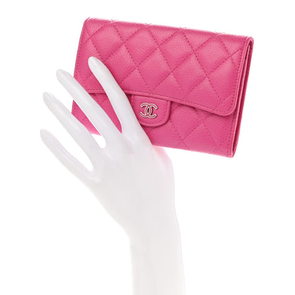 Chanel Caviar Quilted Small Flap Wallet Pink 2 of 10